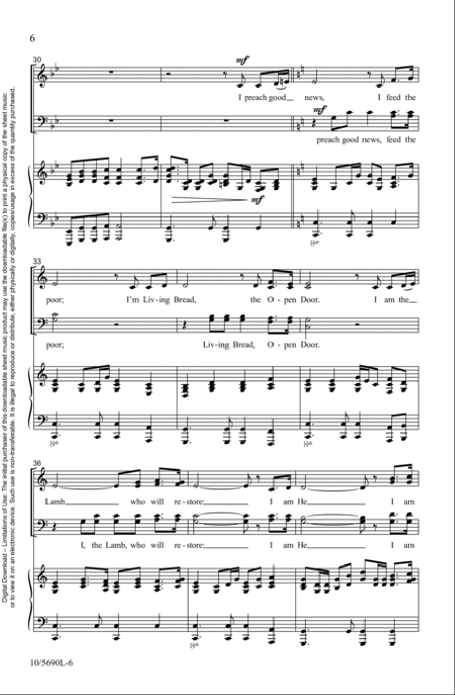 I Am He! I Am He! 4-Part scores gallery preview page 6
