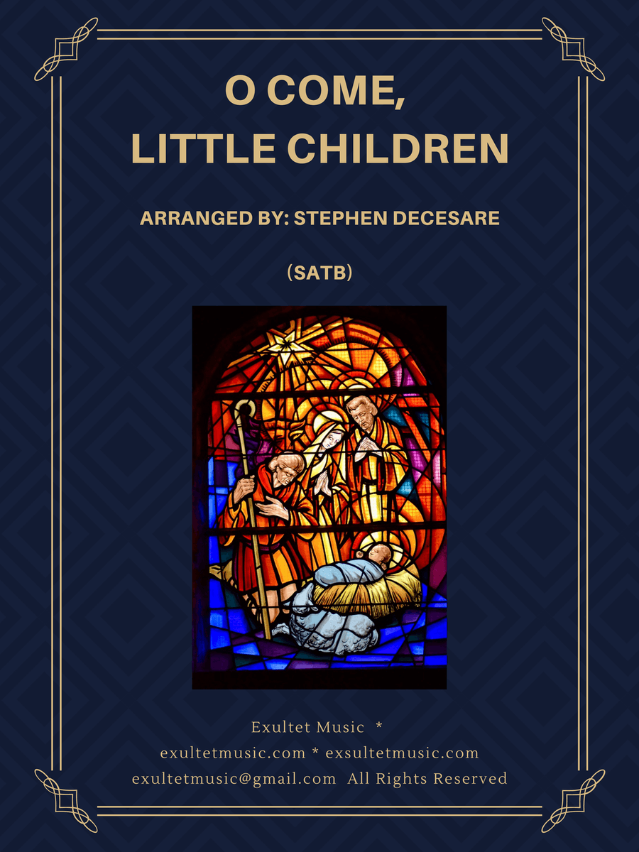 O Come, Little Children (SATB) 4-Part scores gallery preview page 1
