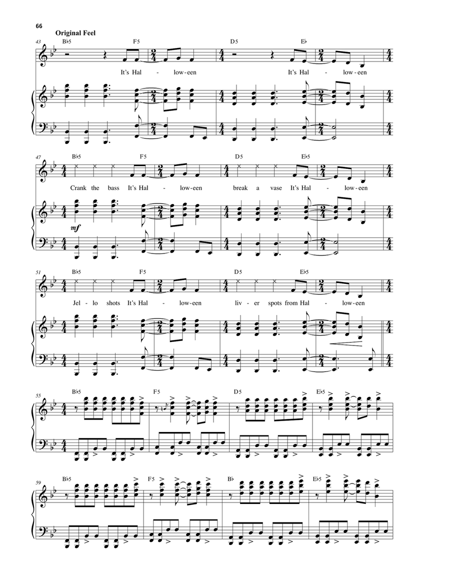Halloween (from Be More Chill) Piano, Vocal scores gallery preview page 4