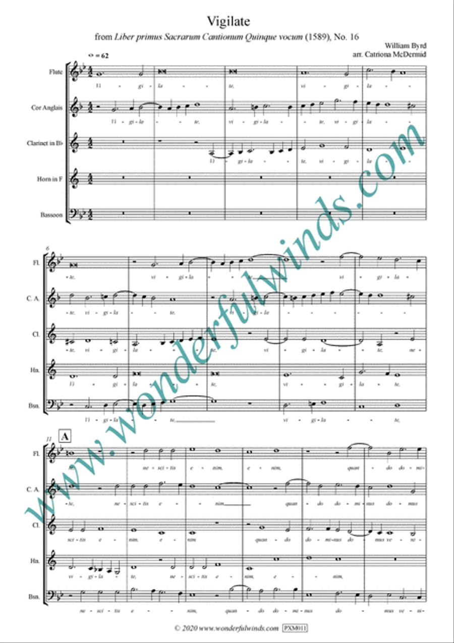 Two Motets And A Madrigal Woodwind Quintet scores gallery preview page 2