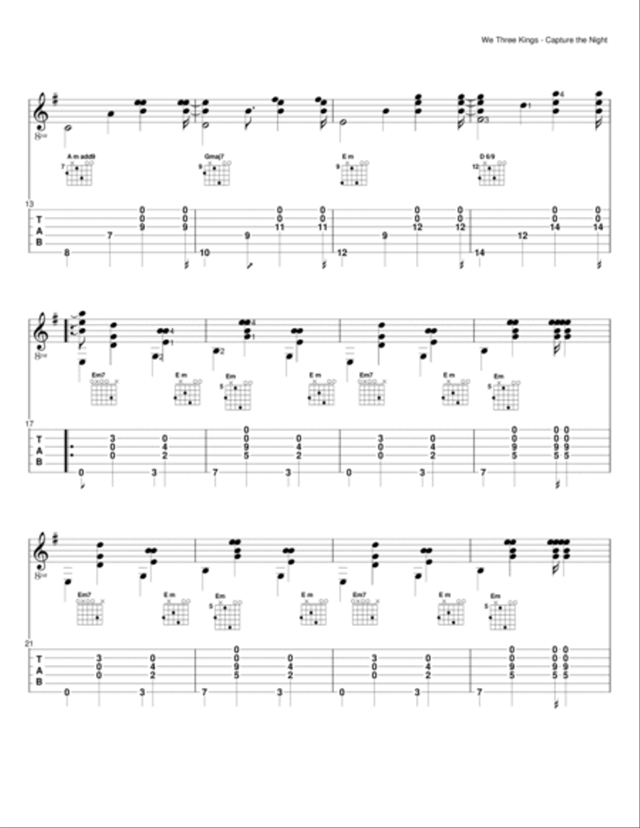 We Three Kings Guitar Solo scores gallery preview page 2