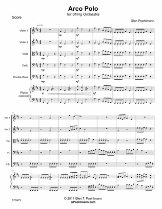 ARCO POLO - original composition for ELEMENTARY STRING ORCHESTRA. Grade 2.