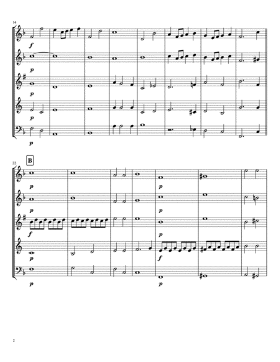 Over The Rainbow (from The Wizard Of Oz) Woodwind Quintet scores gallery preview page 2