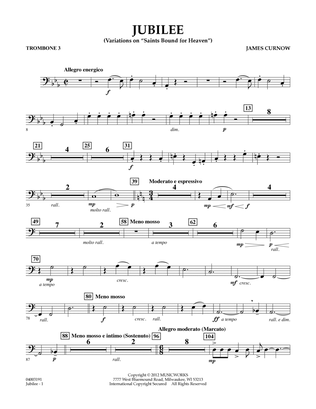 Jubilee (Variations On "Saints Bound for Heaven") - Trombone 3