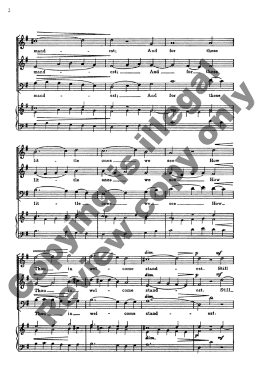 O Let the Children Come to Me 3-Part scores gallery preview page 7