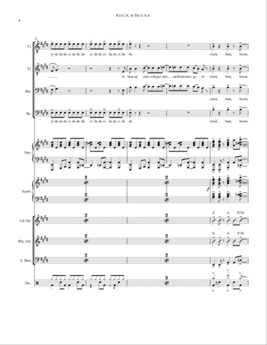 R.o.c.k. In The Usa R.o.c.k. In The Usa Small Ensemble scores gallery preview page 4
