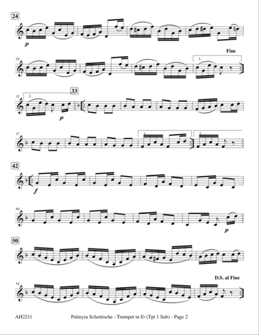 Palmyra Schottische - Port Royal Civil War Series for Brass Quintet Brass Quintet scores gallery preview page 4