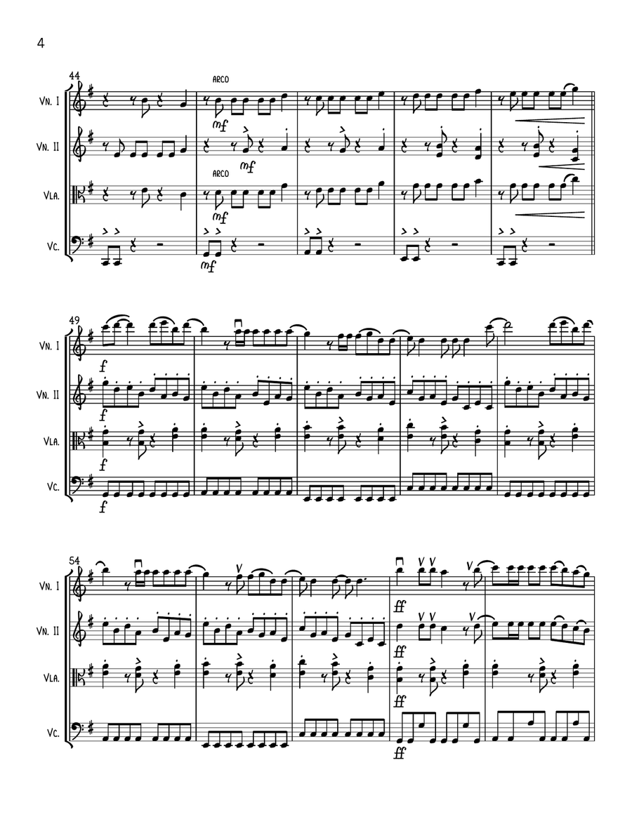 Pink Pony Club String Quartet scores gallery preview page 4