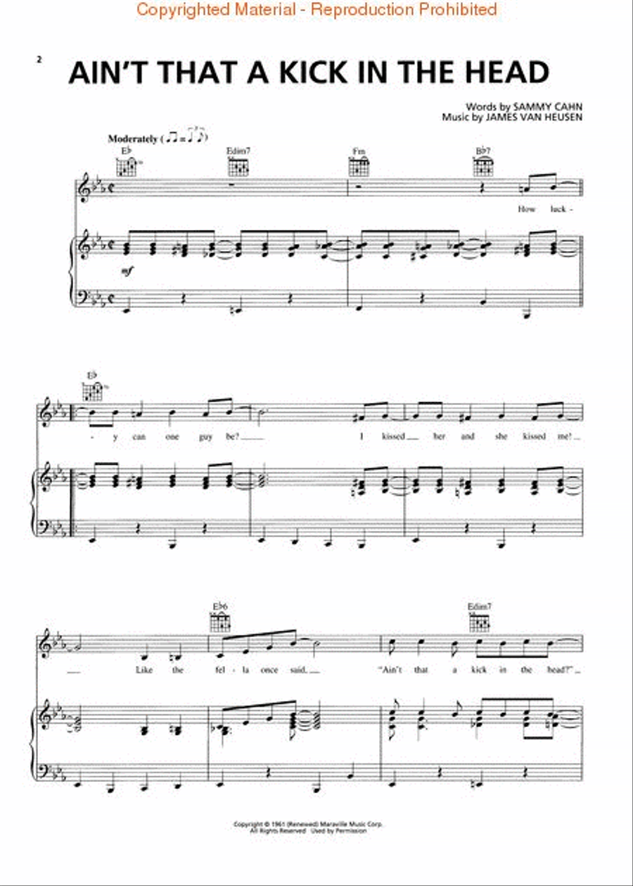 Ain't That a Kick in the Head Piano, Vocal, Guitar scores gallery preview page 2