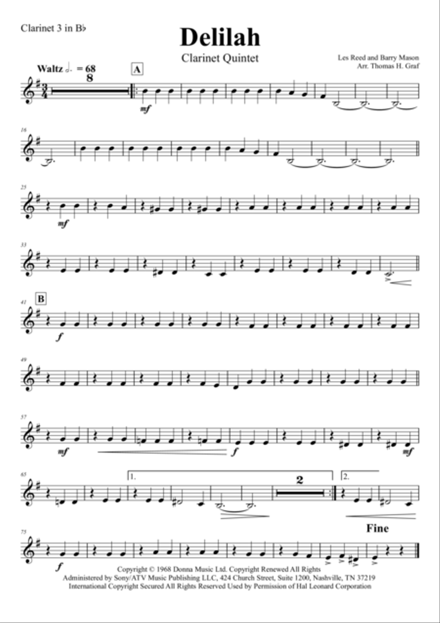 Delilah Woodwind Ensemble scores gallery preview page 6