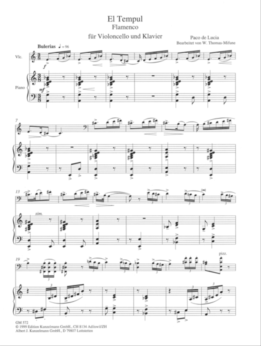 El Tempul (Flamenco) Piano scores gallery preview page 2