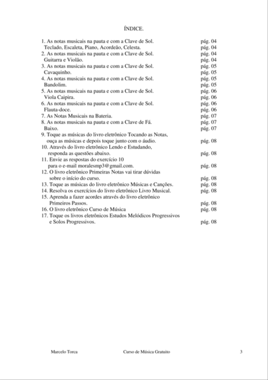 Curso de Música Gratuito Piano, Vocal, Guitar scores gallery preview page 3