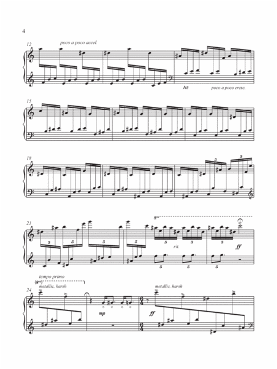 Four Etudes for Solo Harp Harp scores gallery preview page 4