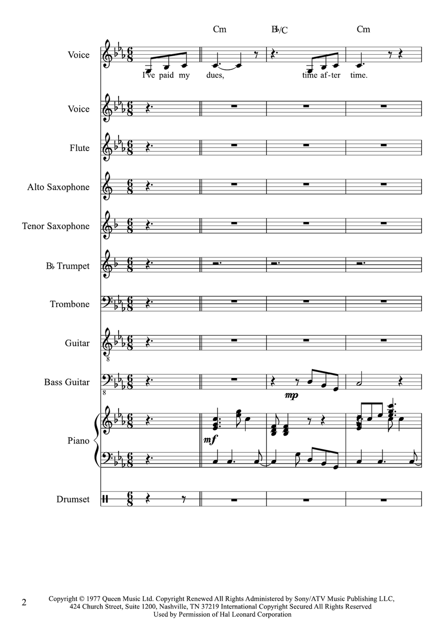 We Are The Champions Large Ensemble scores gallery preview page 2