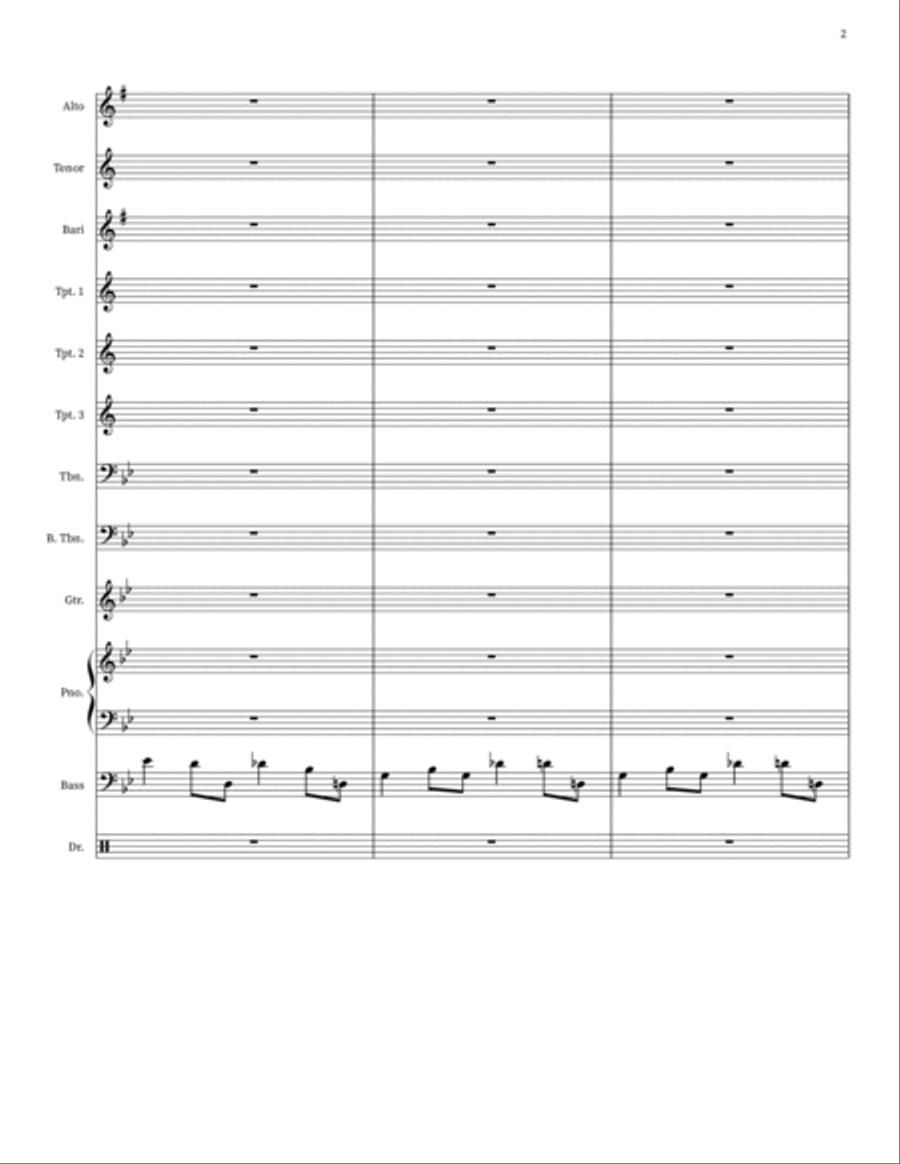 Haitian Fight Song Jazz Ensemble scores gallery preview page 2