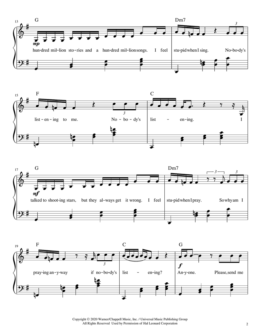 Anyone Anyone Piano, Vocal scores gallery preview page 2