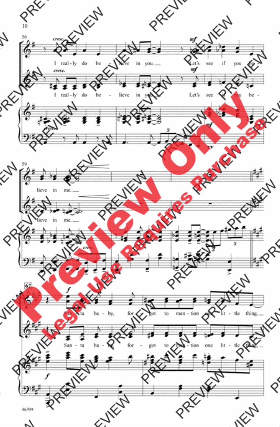 Santa Baby Santa Baby Women's Choir scores gallery preview page 10