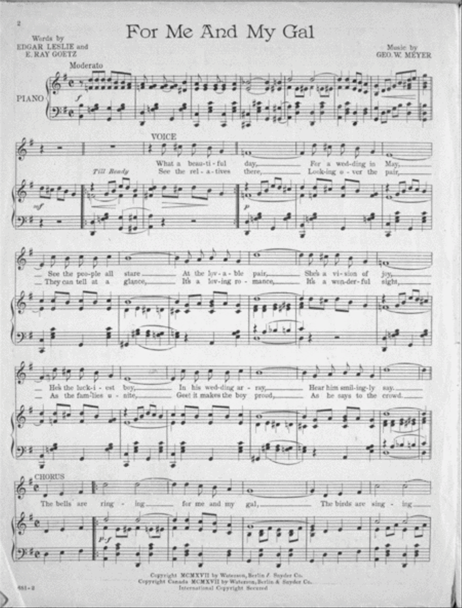 For Me And My Gal Voice scores gallery preview page 2