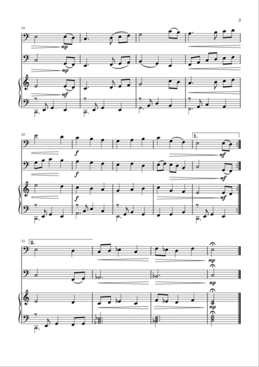 The First Noel - Bassoon Duet and Piano Woodwind Duet scores gallery preview page 3
