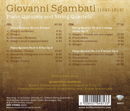 Sgambati: Piano Quintets & String Quartets