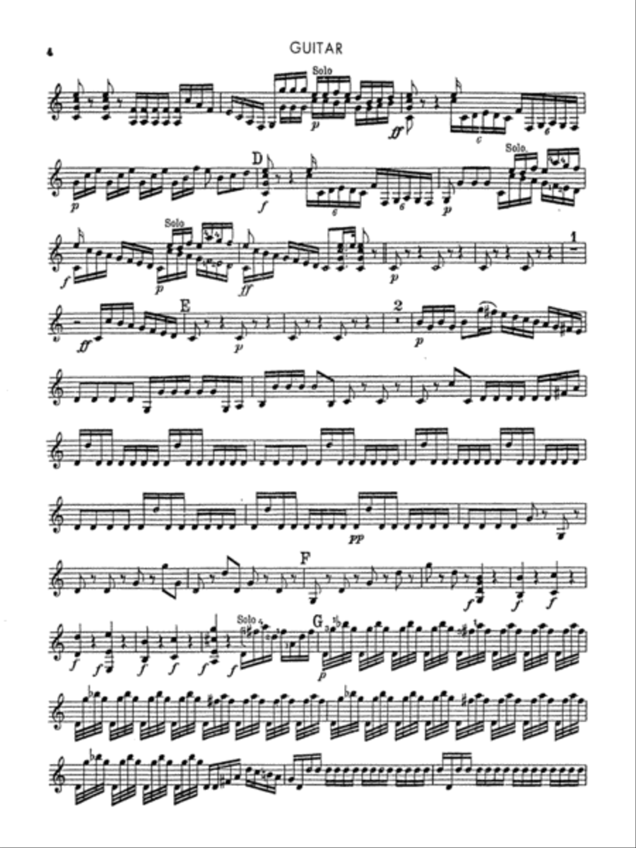 Boccherini: Second Quintet in C Major, for Two Violins, Viola, Cello and Guitar Viola scores gallery preview page 4