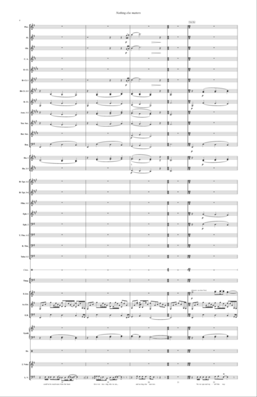 Nothing Else Matters Concert Band scores gallery preview page 6
