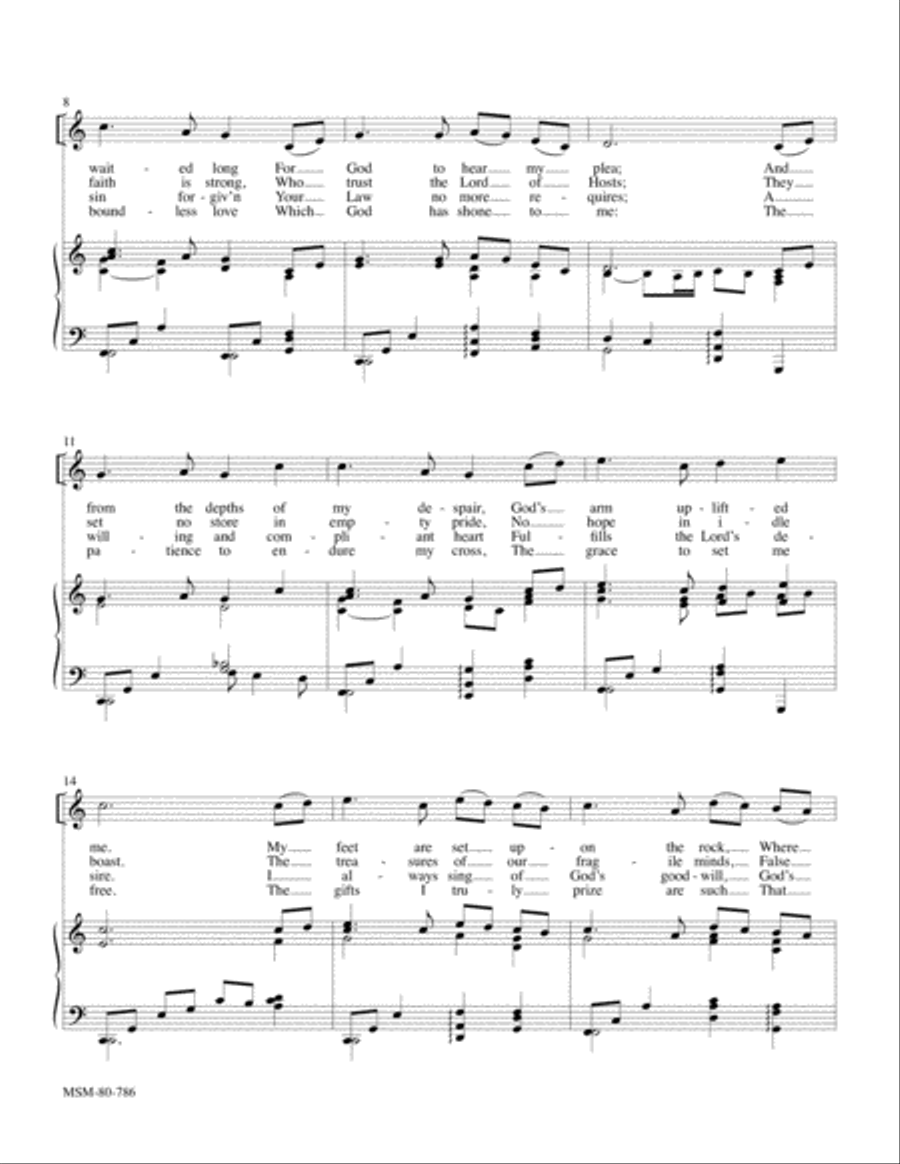 Psalm 40 4-Part scores gallery preview page 2