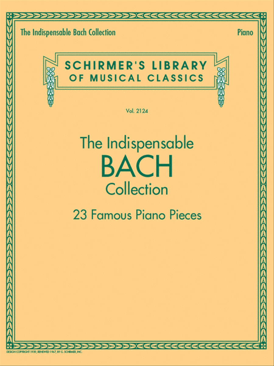 The Indispensable Bach Collection – 23 Famous Piano Pieces Piano Solo scores gallery preview page 1