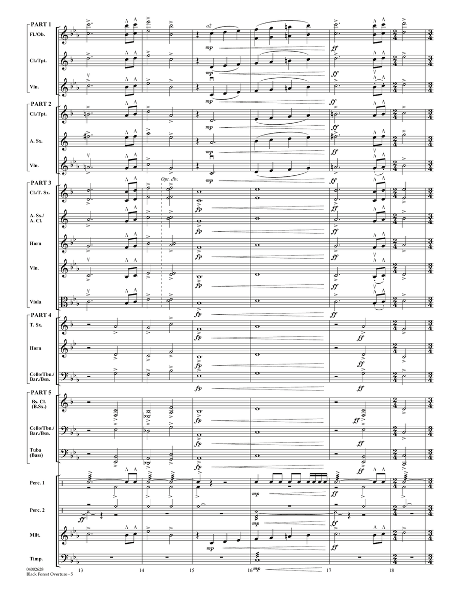 Black Forest Overture - Conductor Score (Full Score) Concert Band scores gallery preview page 5
