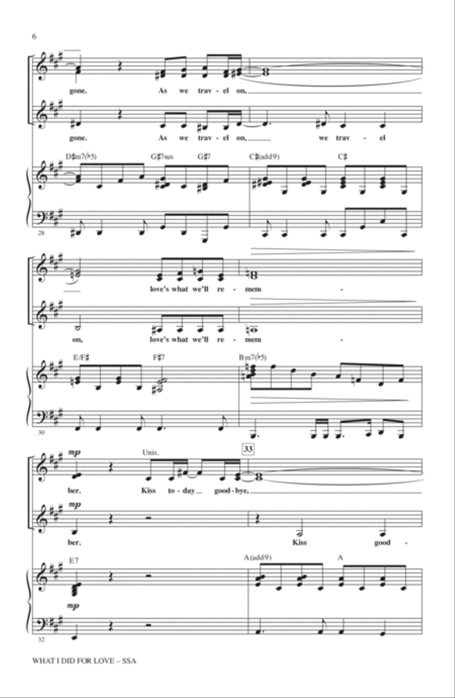 What I Did For Love (from A Chorus Line) (arr. Audrey Snyder) SSA scores gallery preview page 5