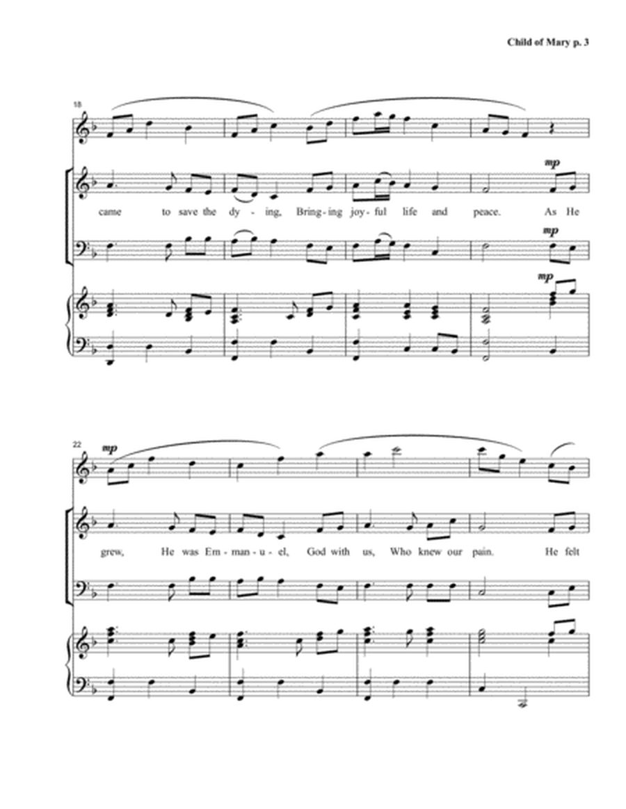 Child of Mary - SATB choral anthem image number null