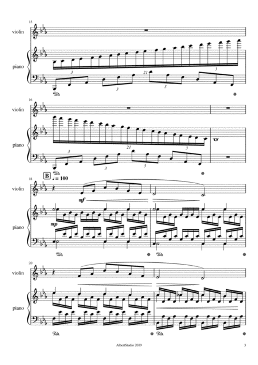 Under the moon Under the moon Violin Solo scores gallery preview page 3