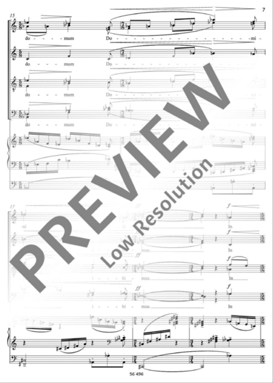 Laetatus sum 4-Part scores gallery preview page 8