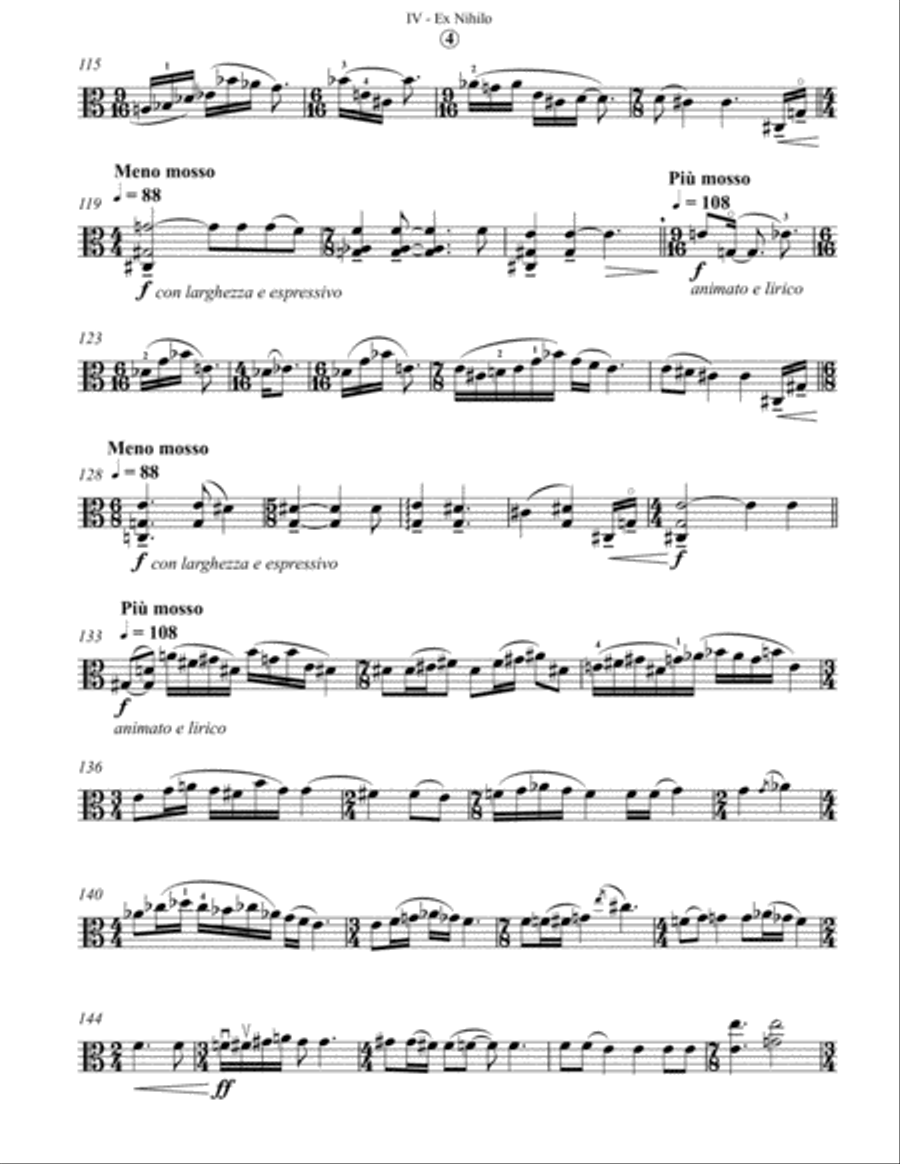 Ex Nihilo Viola Solo scores gallery preview page 4
