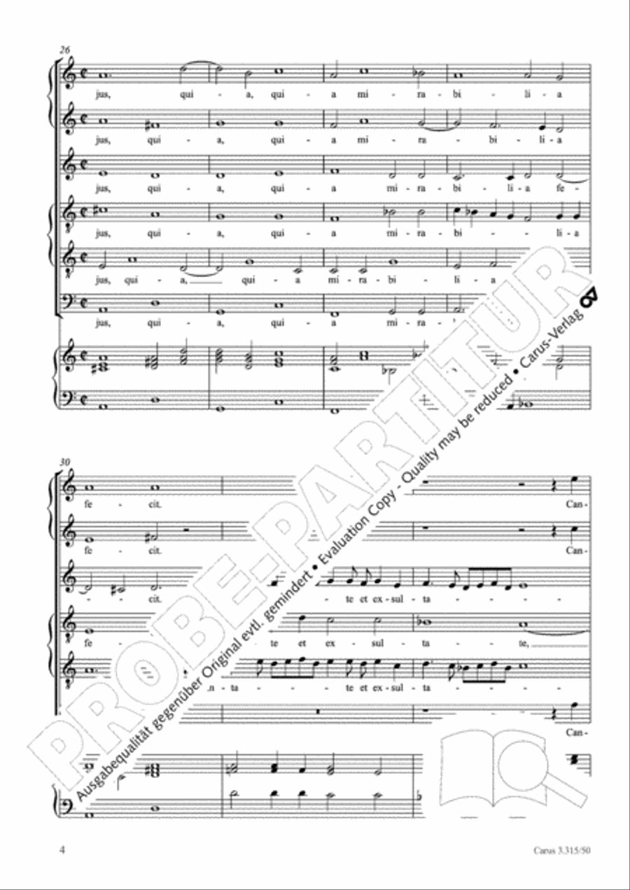 Cantate Domino (Singet dem Herrn) Choir scores gallery preview page 5