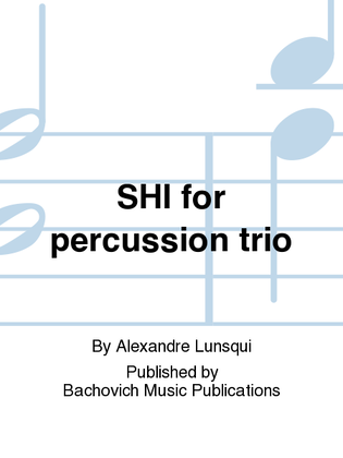 Book cover for SHI for percussion trio