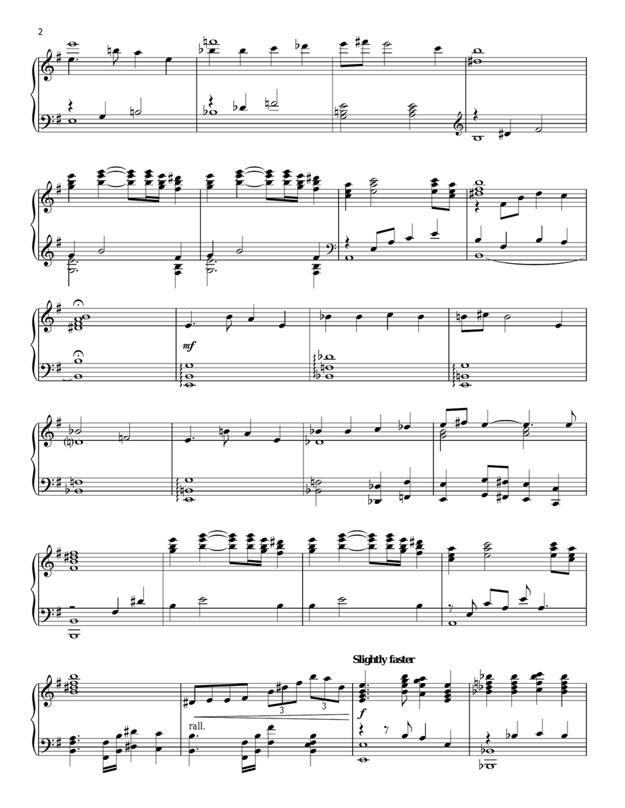 At Jurassic World's End Credits/Suite (from Jurassic World: Fallen Kingdom) Piano Solo scores gallery preview page 2