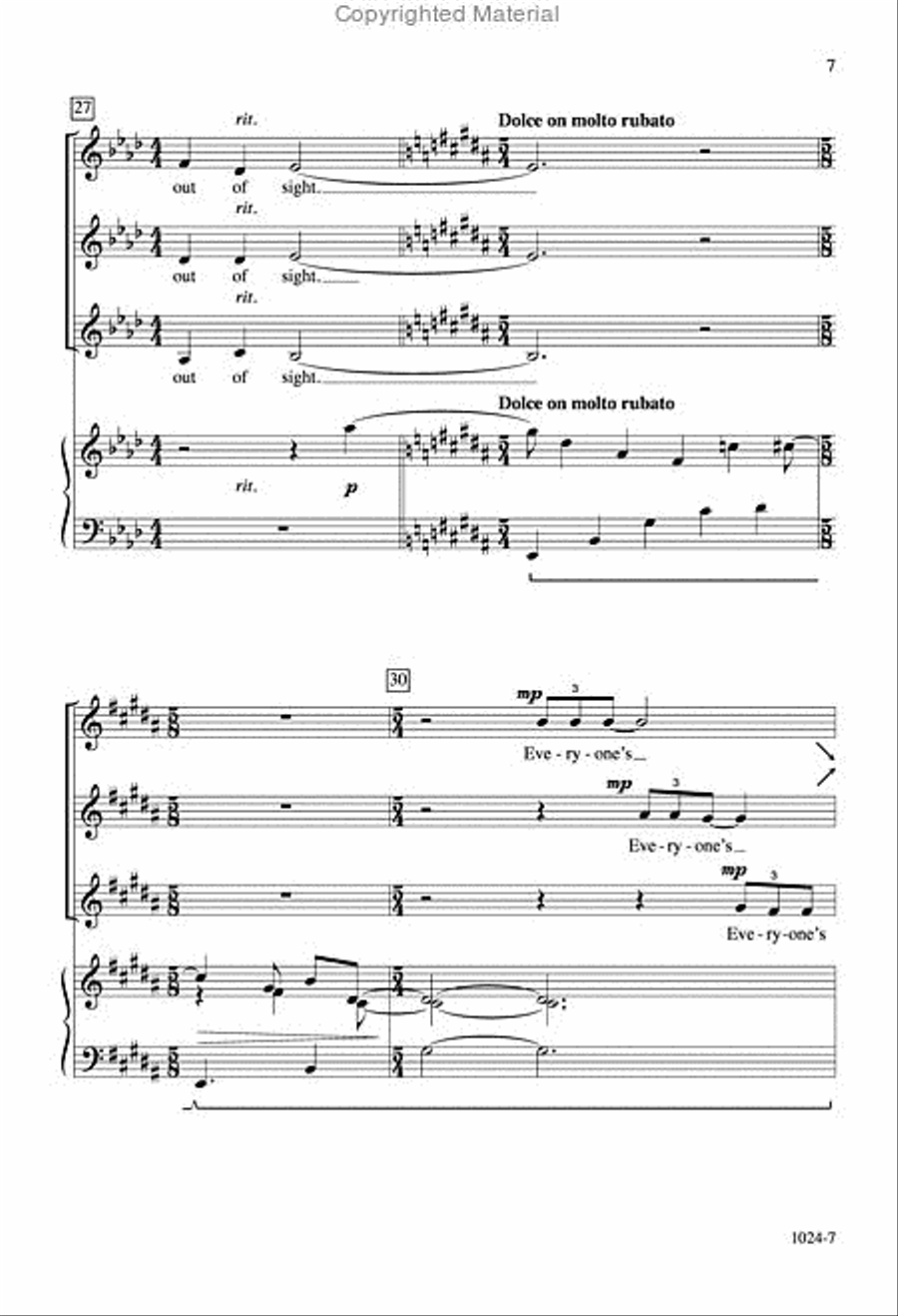 Everyone Sang - SSA Octavo SSA scores gallery preview page 6
