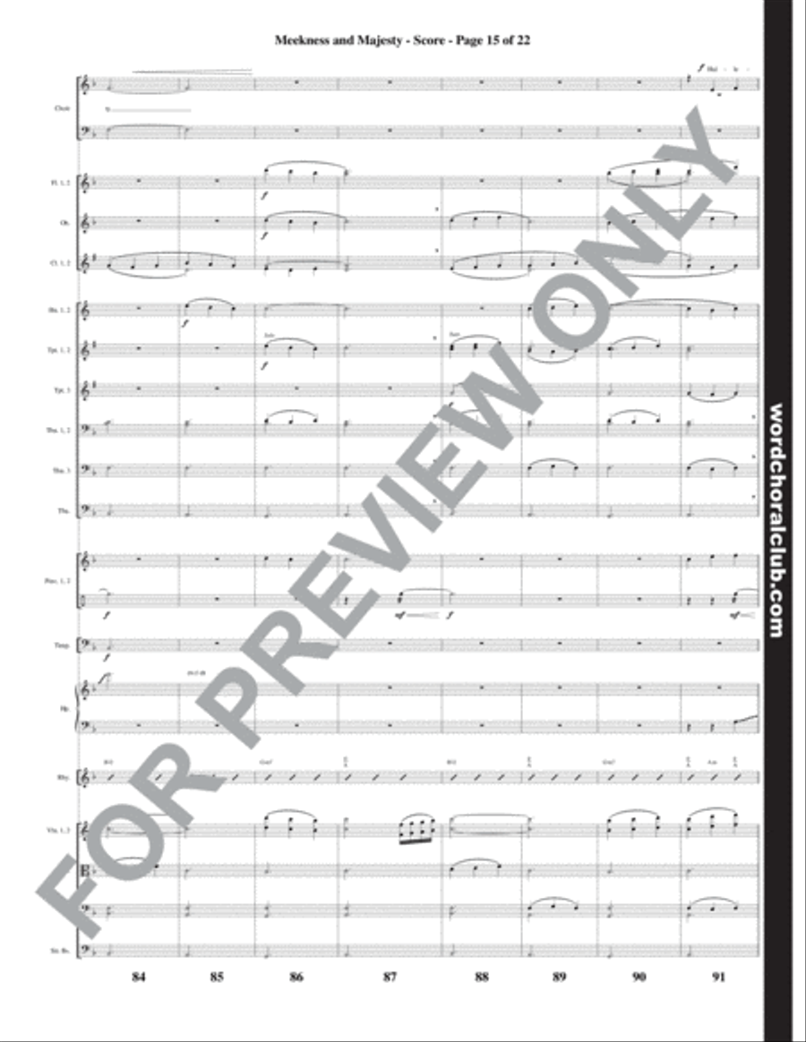 Meekness and Majesty - Orchestration Choir scores gallery preview page 16
