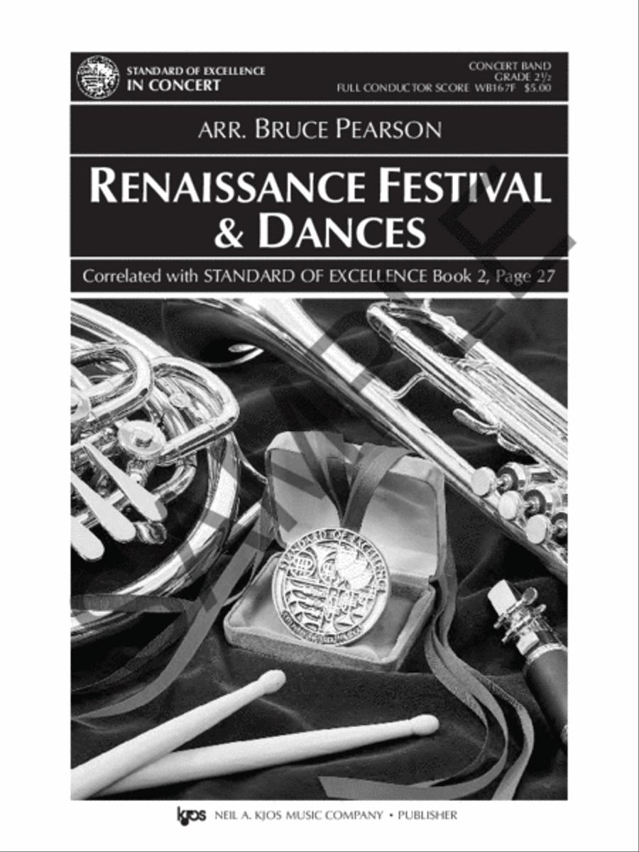 Renaissance Festival And Dances-Score Concert Band scores gallery preview page 2