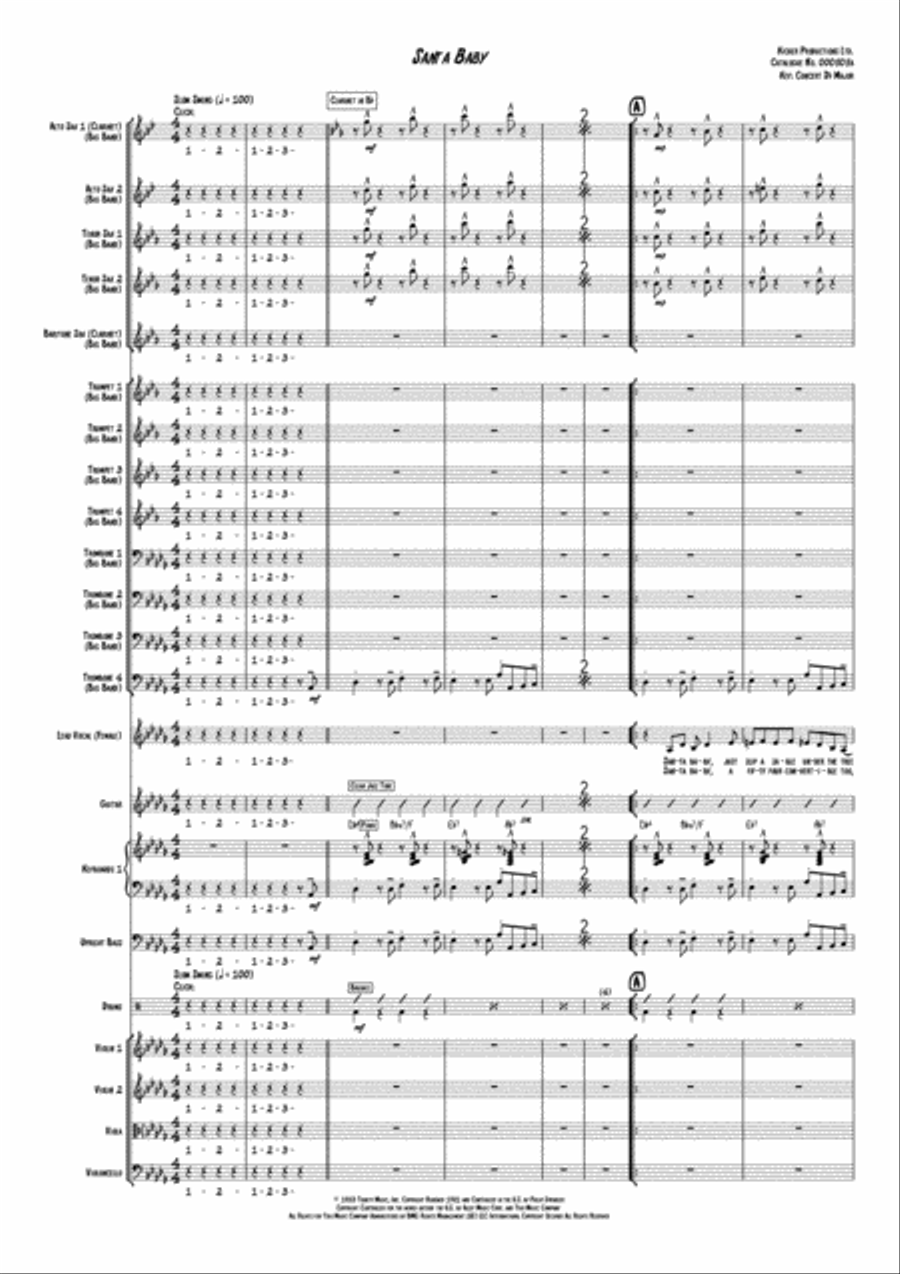 Santa Baby Large Ensemble scores gallery preview page 2