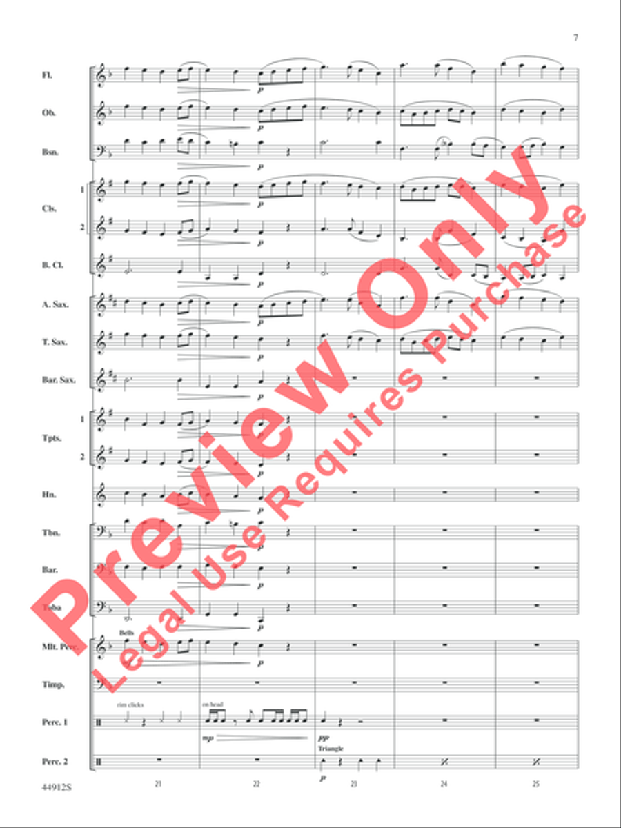 A Yuletide Holiday Concert Band scores gallery preview page 8