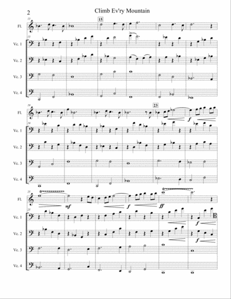 Climb Ev'ry Mountain Small Ensemble scores gallery preview page 2