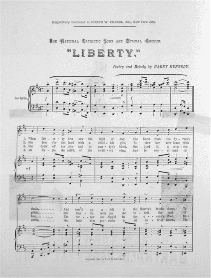 Liberty. The National Patriotic Song and Hymnal Chorus Choir scores gallery preview page 2
