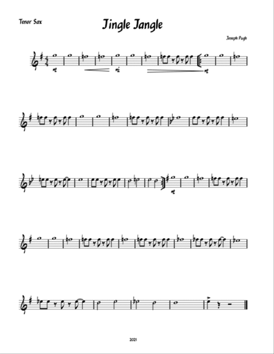 Jingle Jangle (Jazz Band) Jazz Ensemble scores gallery preview page 3