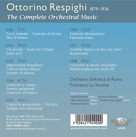Respighi: Complete Orchestral Music [Box Set]