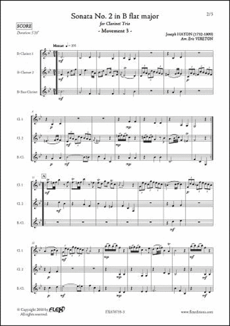 Sonata No. 2 In Bb Major - Mvt 3