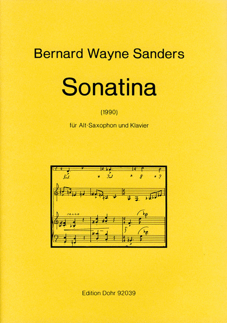 Sonatina für Altsaxophon in Es und Klavier (1990)