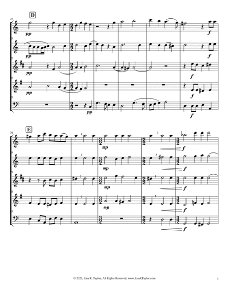 Diligam te Domine Woodwind Quintet scores gallery preview page 3