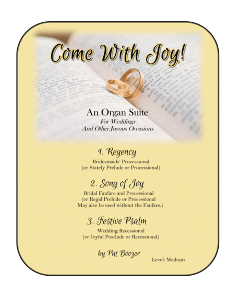 Come With Joy- An Organ Suite for Weddings Organ Solo scores gallery preview page 1